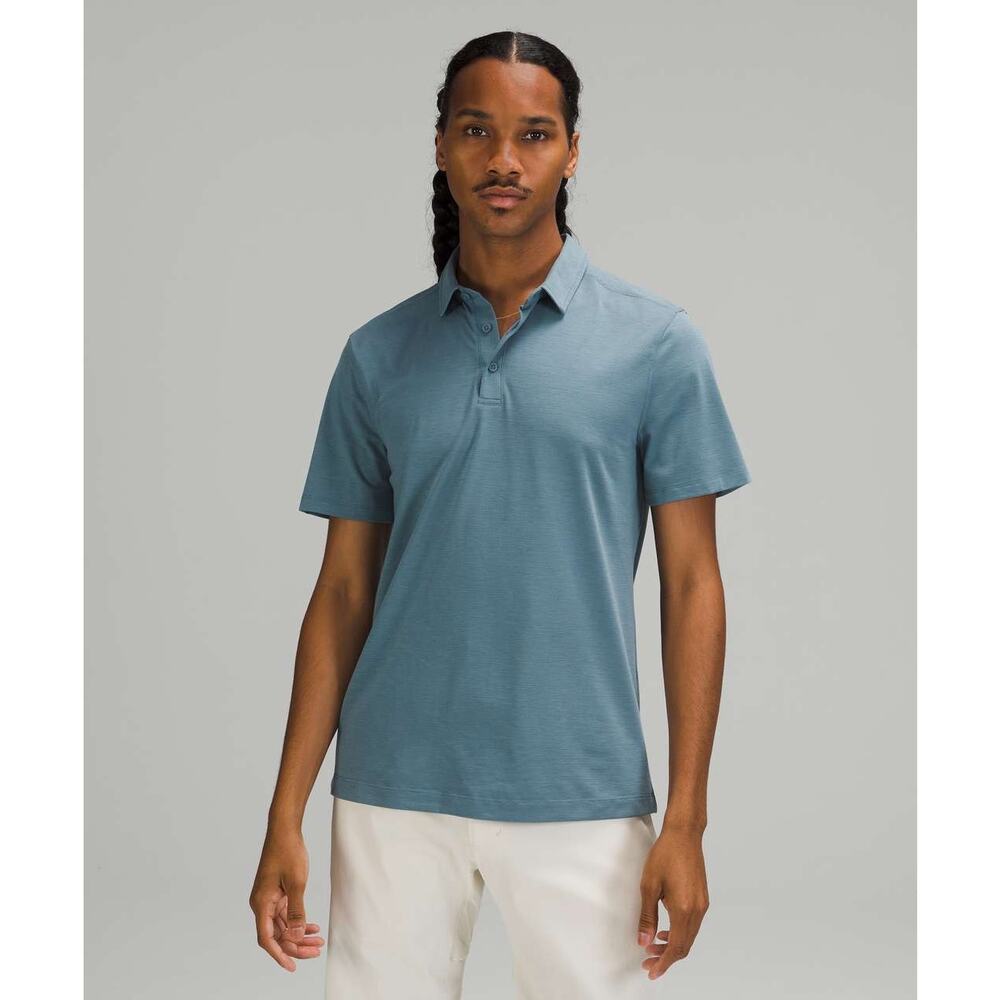 Lululemon Evolution Short Sleeve Polo River Blue Medium